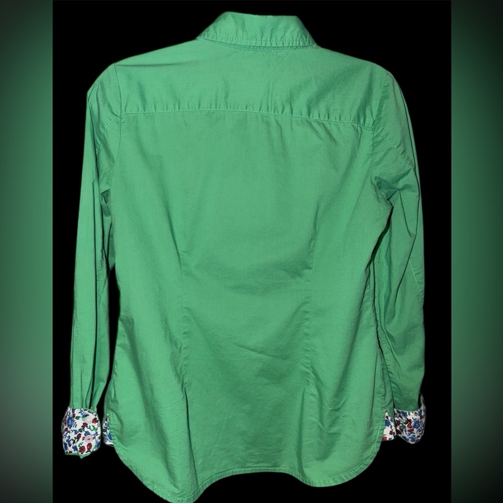 5/$15 - Tommy Hilfiger Green Roll-Tab Button Down - Picture 3 of 5